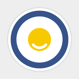 Minimalist Smiley Happy Fried Egg Magnet